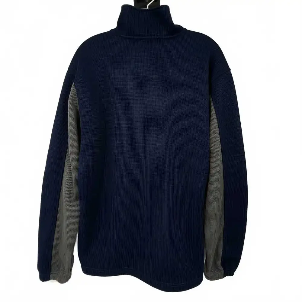 NFL Navy/Gray Seattle Seahawks Jacket | Men's Large Poly Jersey Zip Up